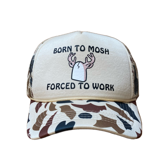 Born To Mosh Trucker Hat - Camo