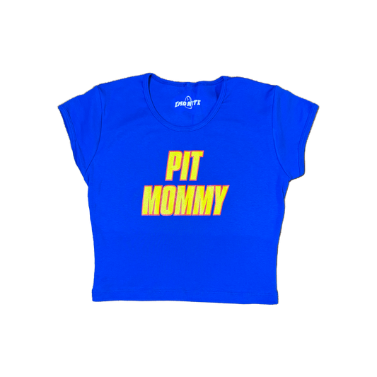Pit Mommy Warped Baby Tee - Royal