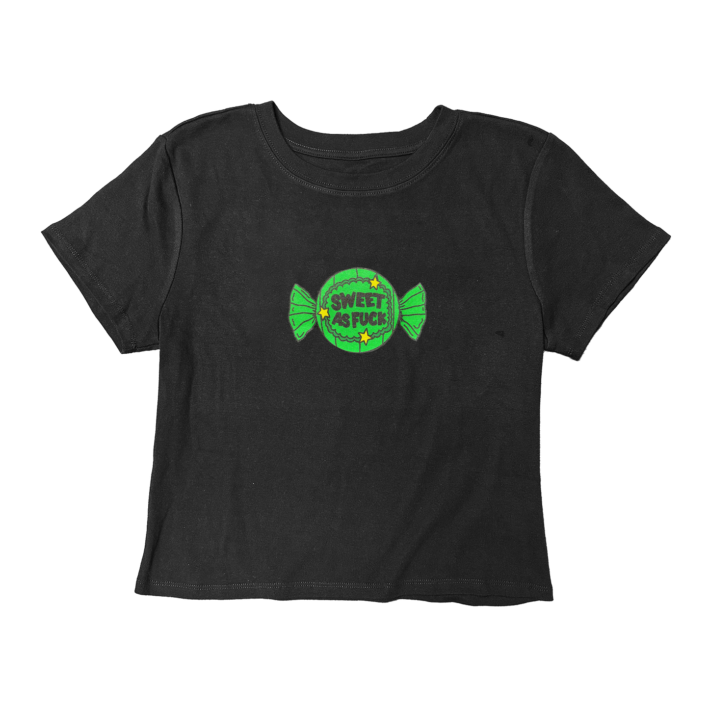 Sweet AF Baby Tee - Black