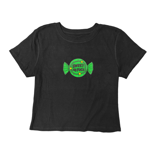 Sweet AF Baby Tee - Black