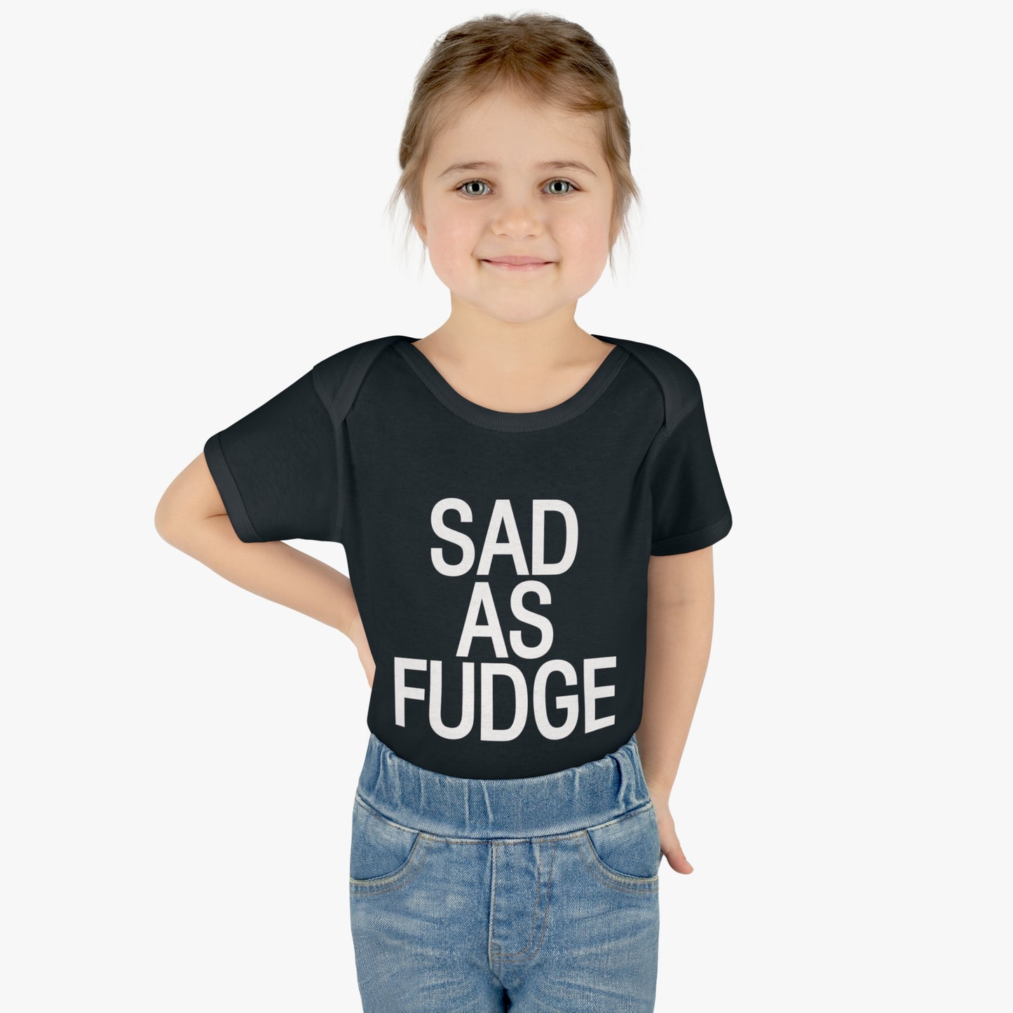 SAD AS FUDGE Baby Onesie