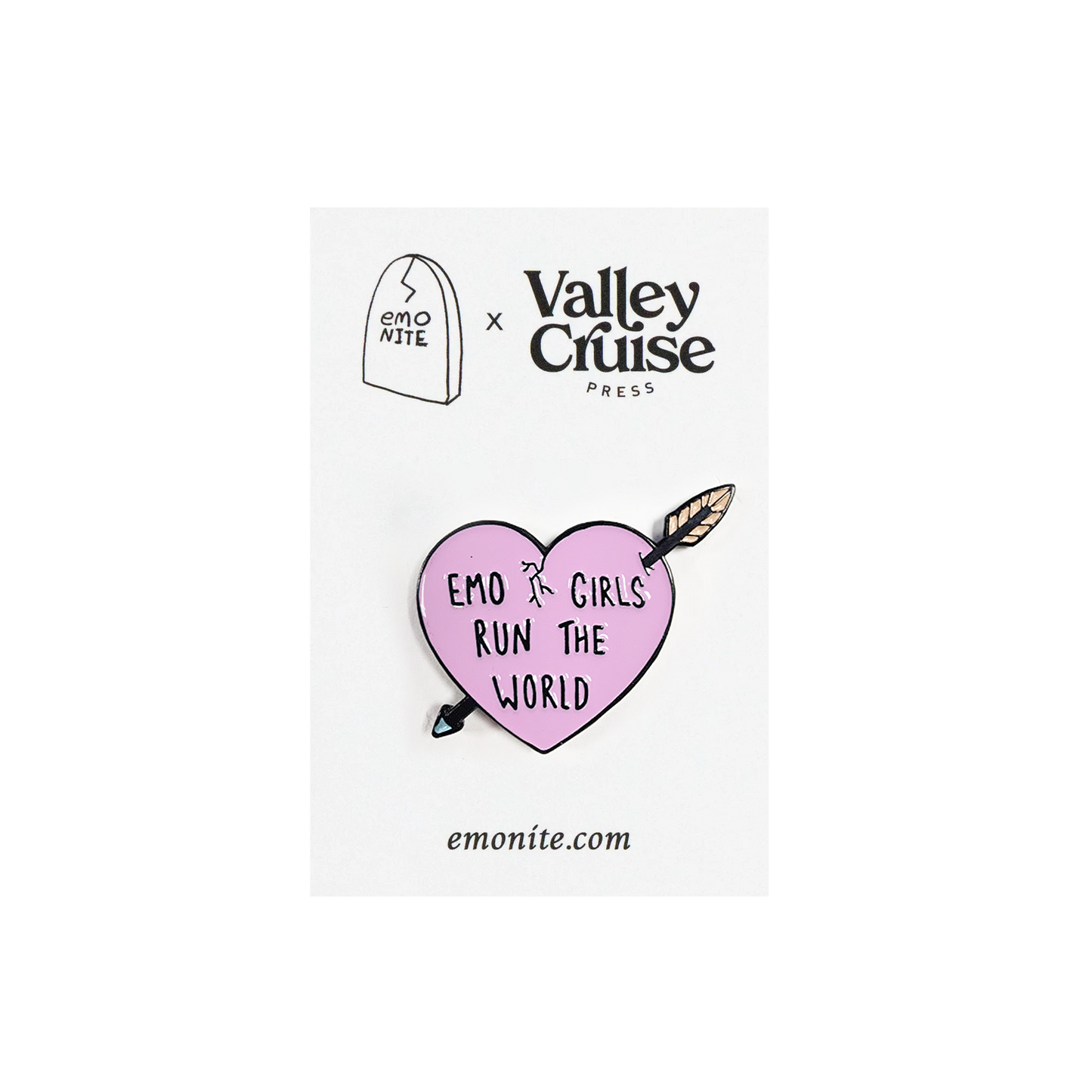 Emo Girls Run The World Pin (Pink)