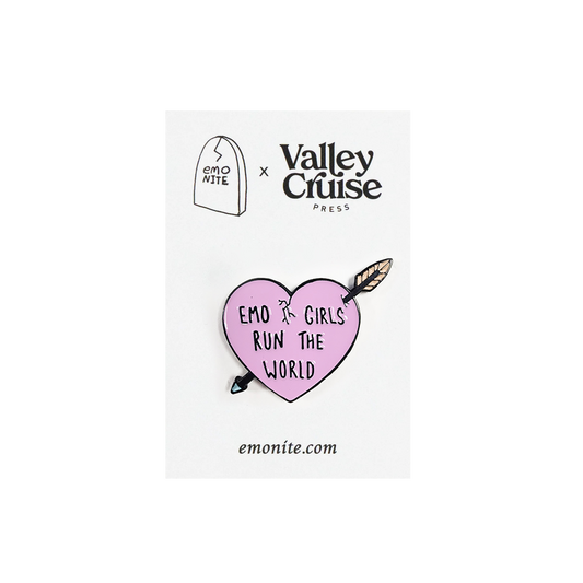 Emo Girls Run The World Pin (Pink)