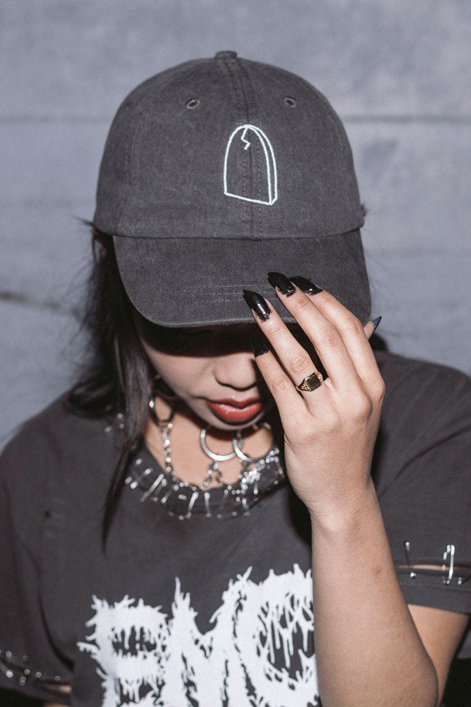 Graveboy Dad Hat - Washed Black