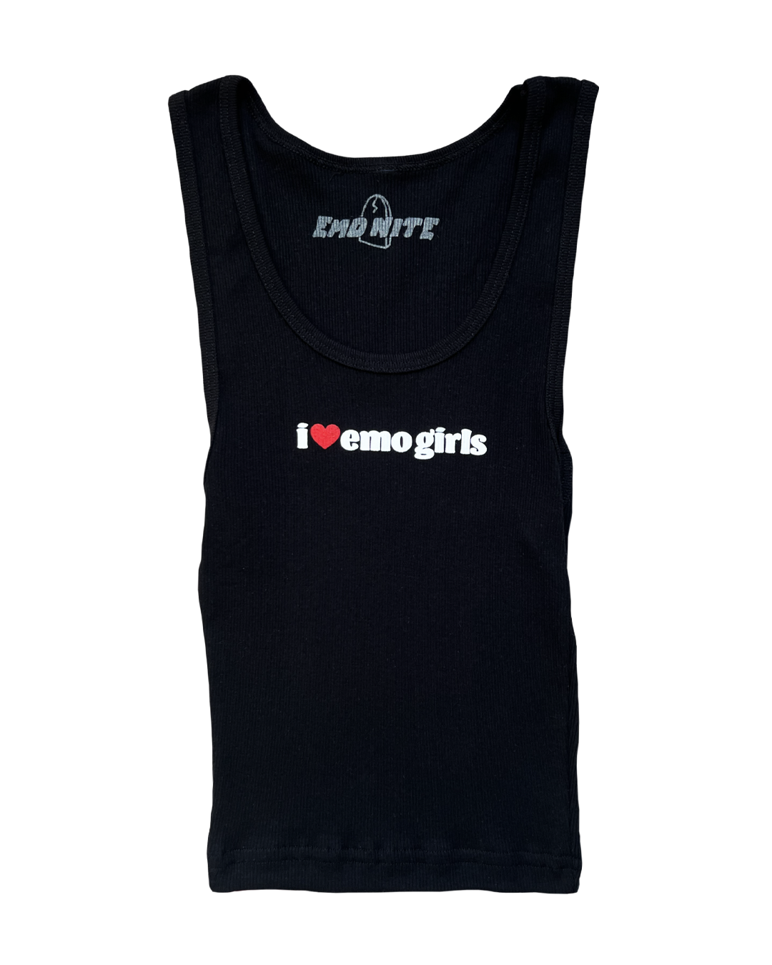 I Heart Emo Girls Womens Tank (Black)