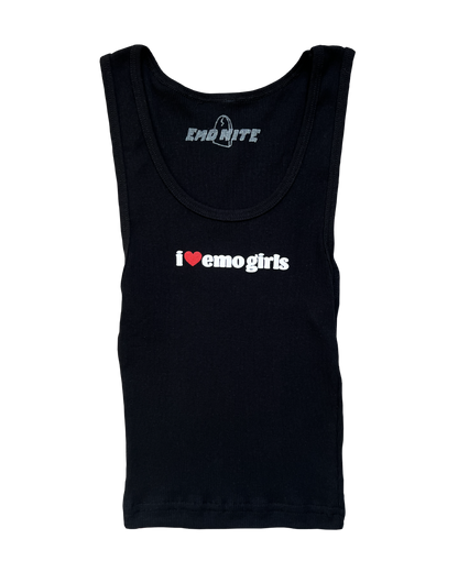 I ❤️ Emo Girls Womens Tank (Black)