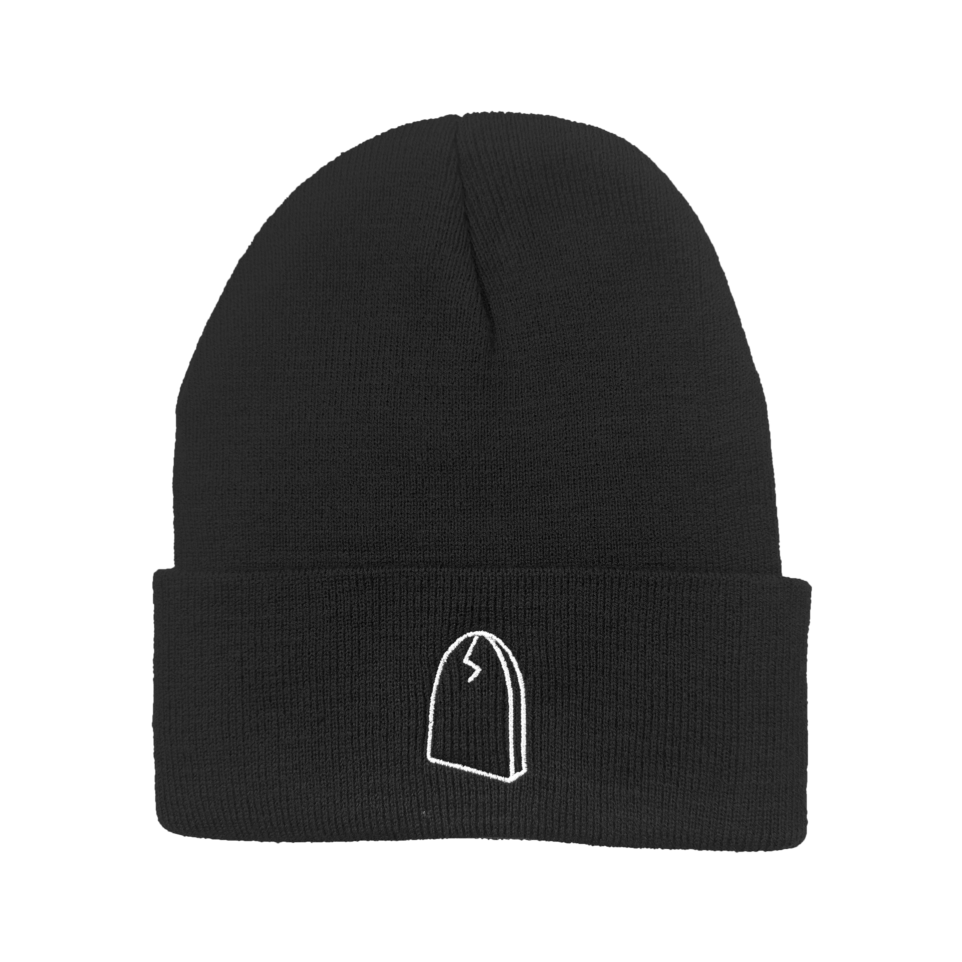 Embroidered Grave Beanie - Black