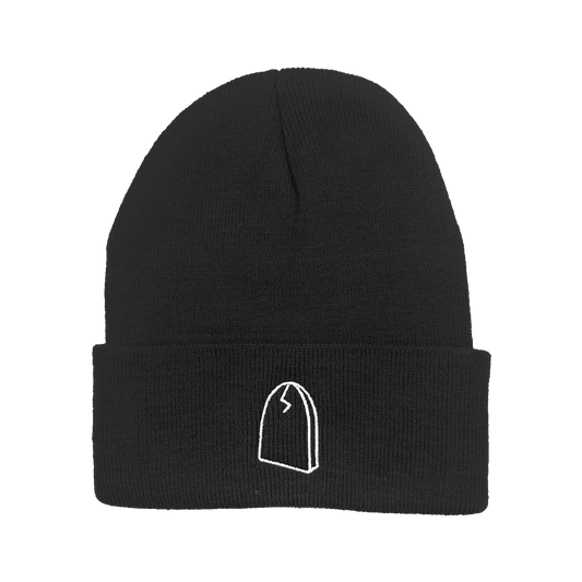 Embroidered Grave Beanie - Black