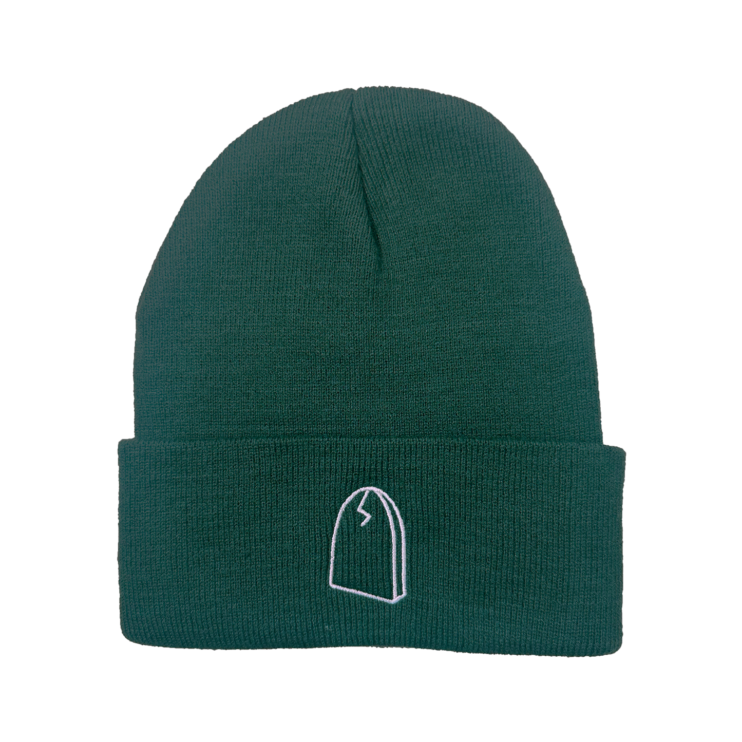 Embroidered Grave Beanie - Green