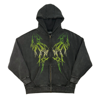 Grave Rave Spider Zip Hoodie