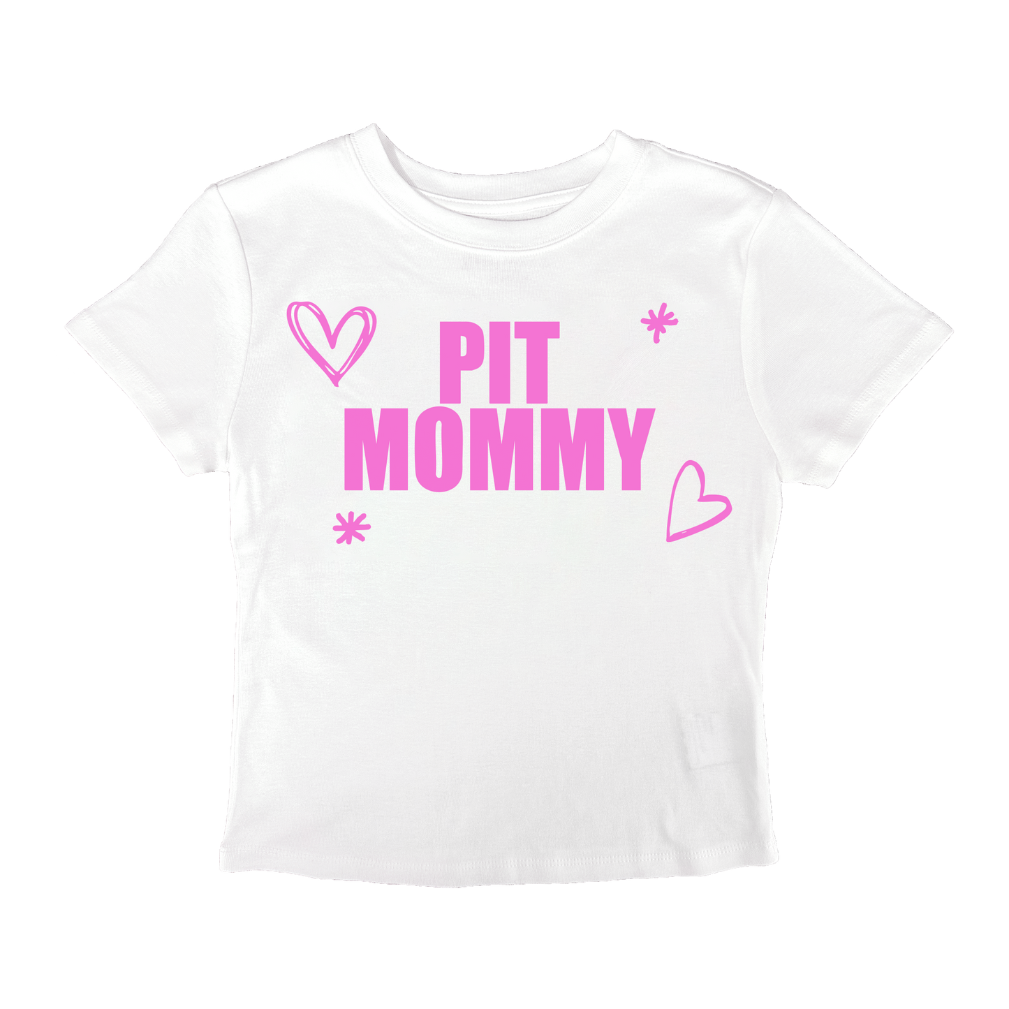 Pit Mommy Baby Tee - White