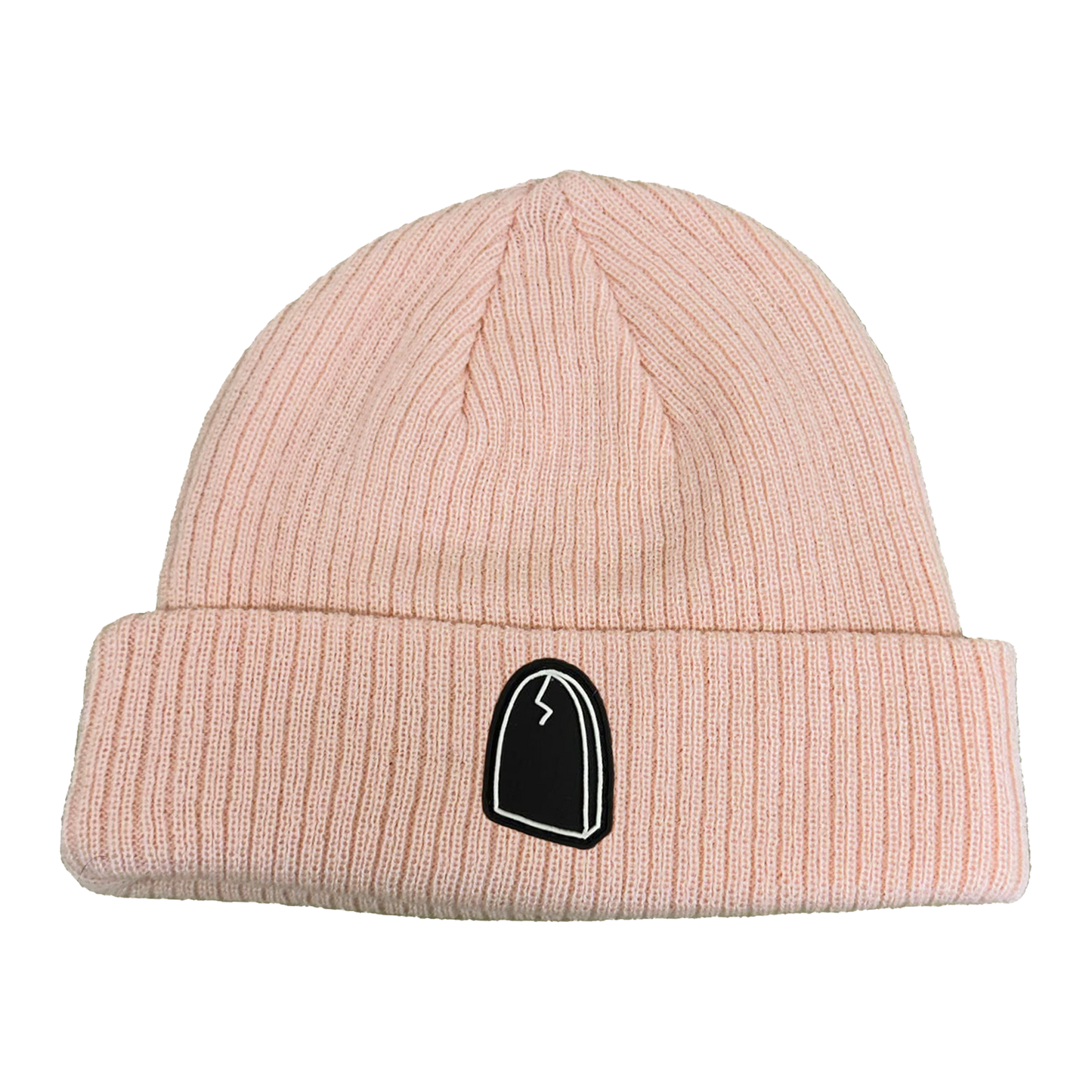 Rubber Patch Beanie (Pink)