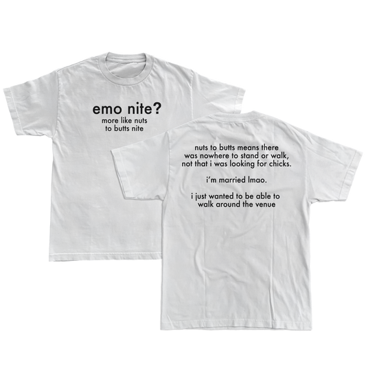 Nuts To Butts Tee - White